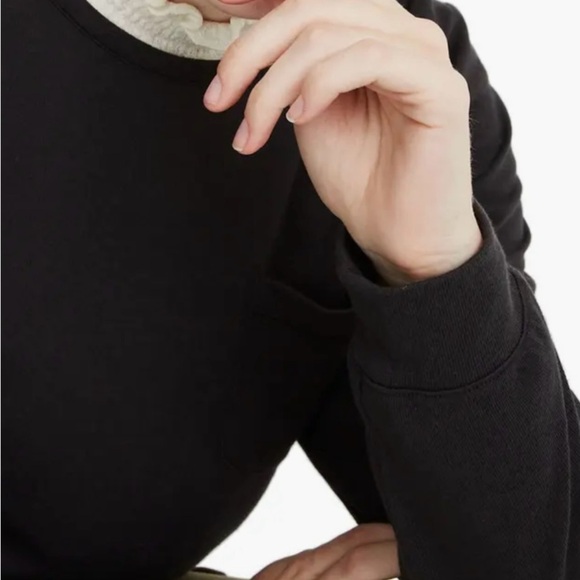 Madewell Black Crewneck Pullover Top Size Medium    SKU11 - Picture 5 of 13